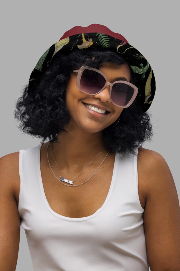 werewood print reversible bucket hat