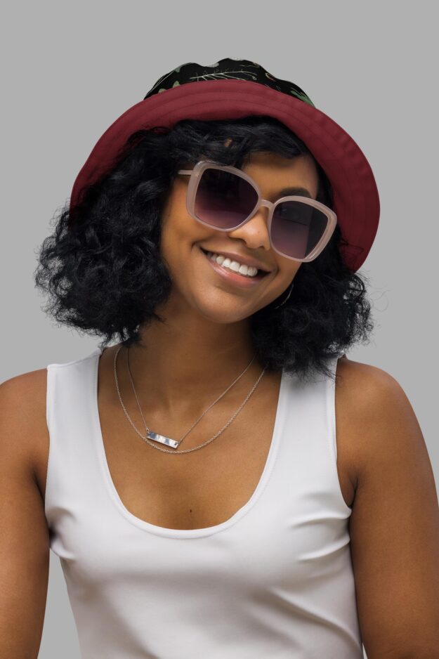 werewood print reversible bucket hat