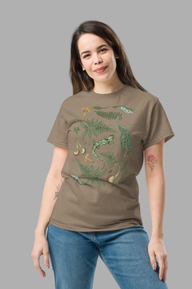 cosmic drifters werewood print classic tee front