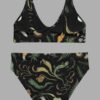 cosmic drifters werewood print high waist bikini back