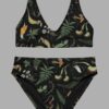 cosmic drifters werewood print high waist bikini front