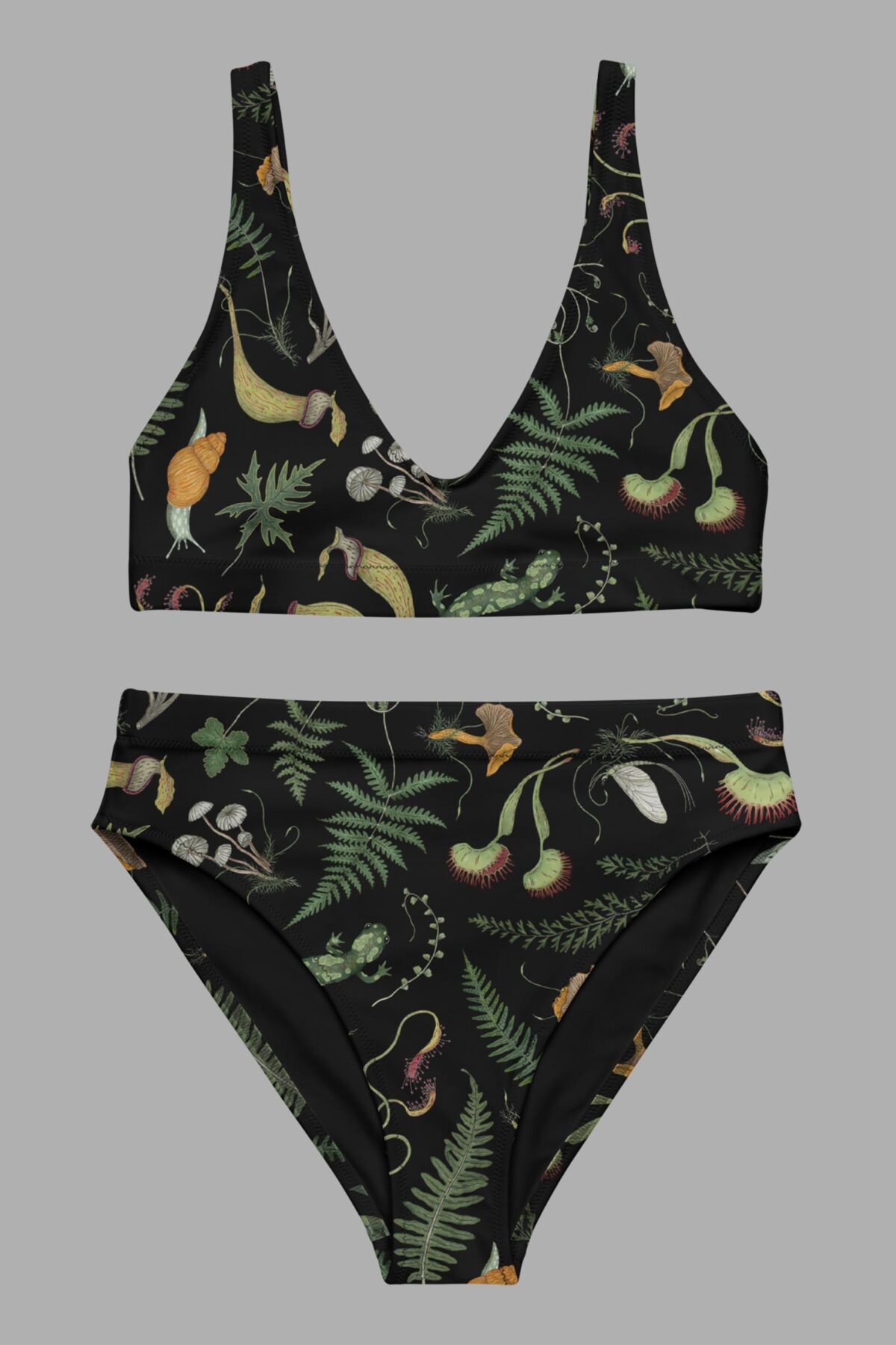 cosmic drifters werewood print high waist bikini front