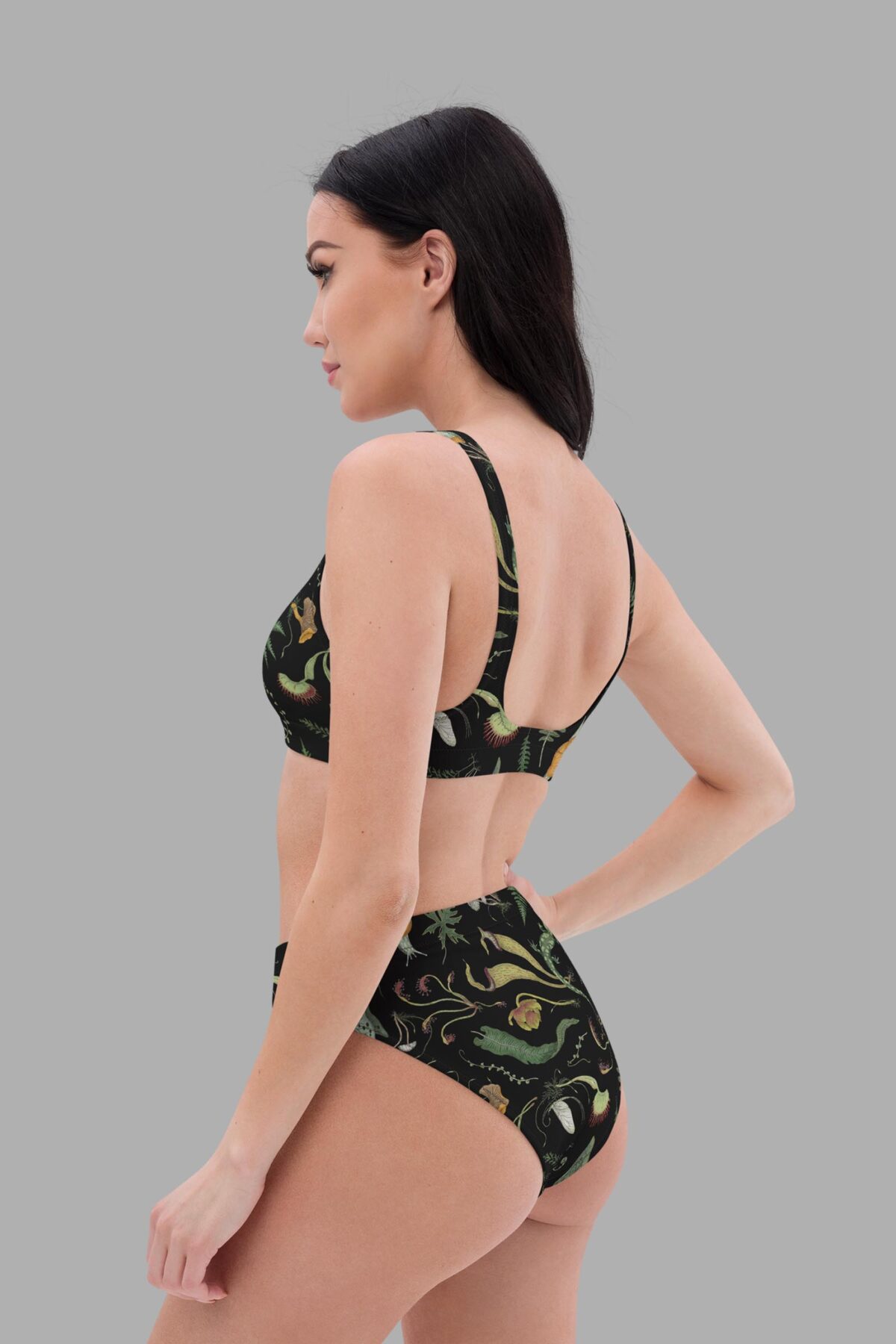 cosmic drifters werewood print high waist bikini side