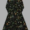 cosmic drifters werewood print long sleeve midi dress front 1