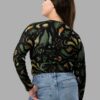 cosmic drifters werewood print recycled long sleeve crop top back