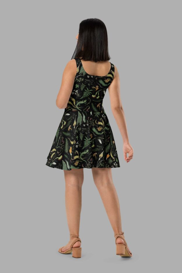 cosmic drifters werewood print skater dress back2