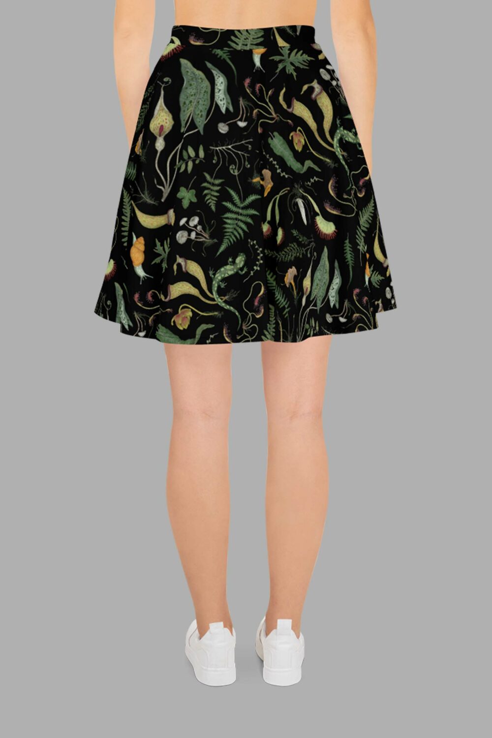 cosmic drifters werewood print skater skirt back 2