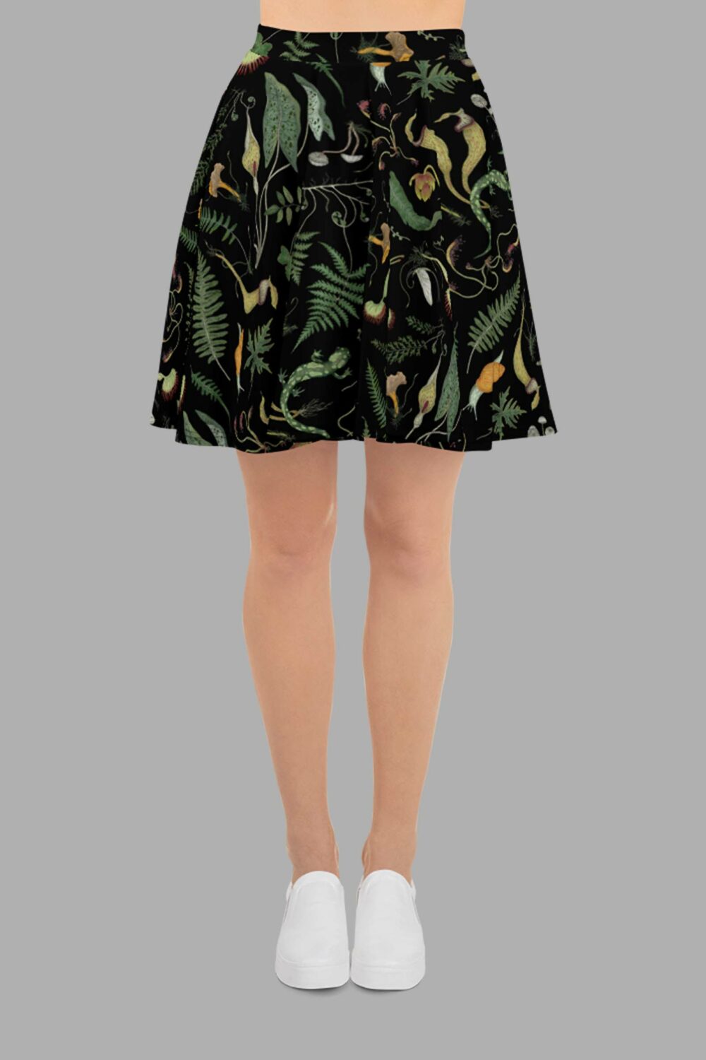 cosmic drifters werewood print skater skirt front 2