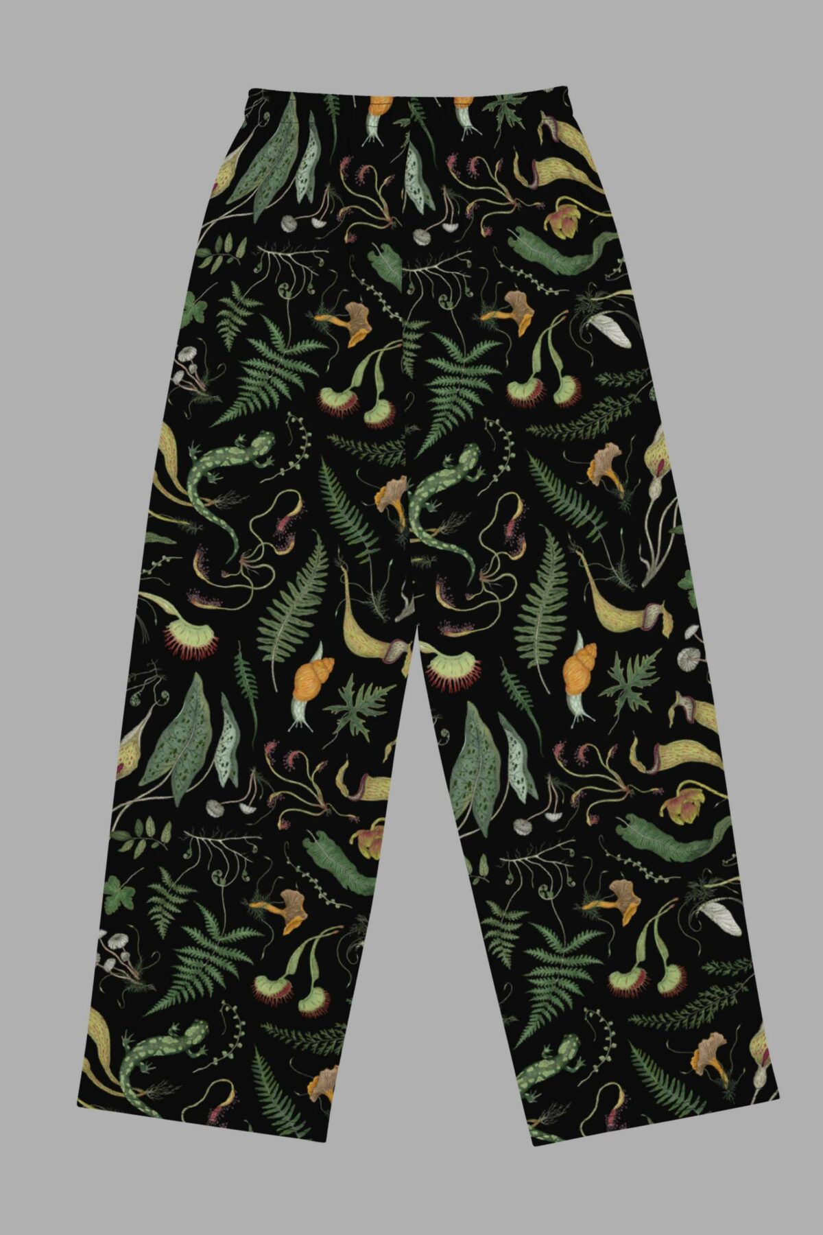 cosmic drifters werewood print unisex wide leg pants back 2