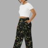 cosmic drifters werewood print unisex wide leg pants side