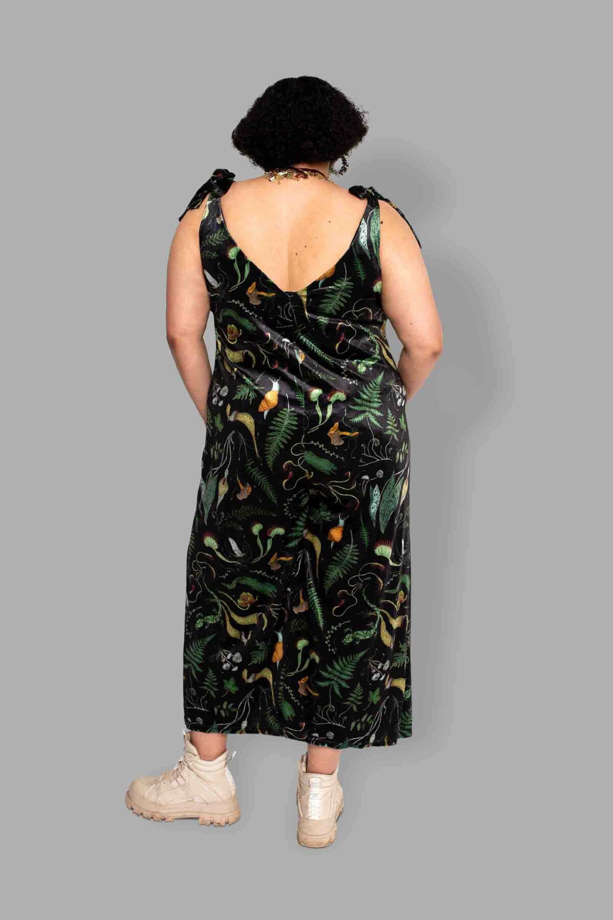 cosmic drifters werewood print velvet romper back