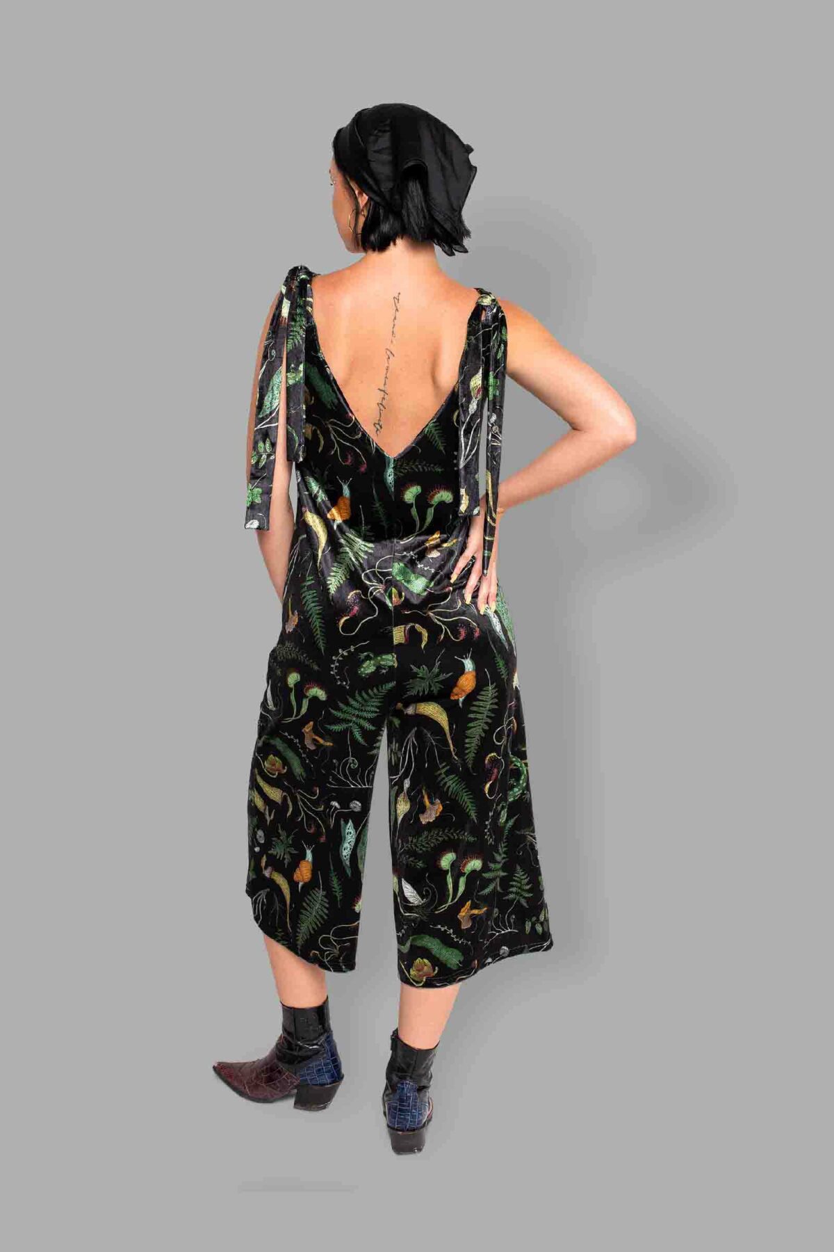 cosmic drifters werewood print velvet romper back2