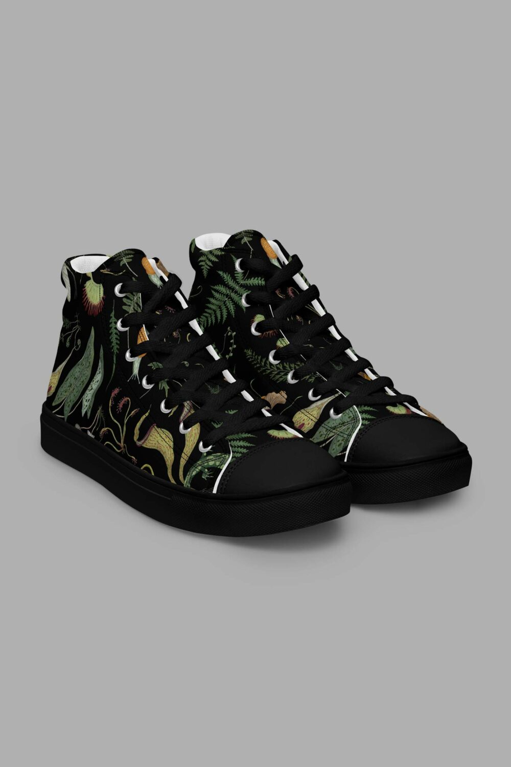 cosmic drifters werewood print womens high top canvas shoes 4