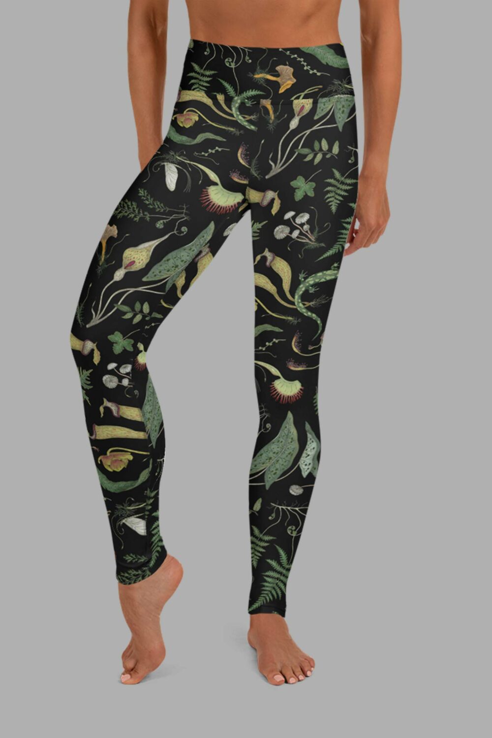 cosmic drifters werewood print yoga leggings front