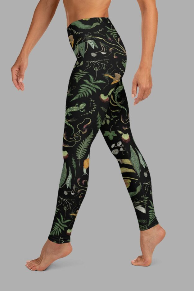 cosmic drifters werewood print yoga leggings side