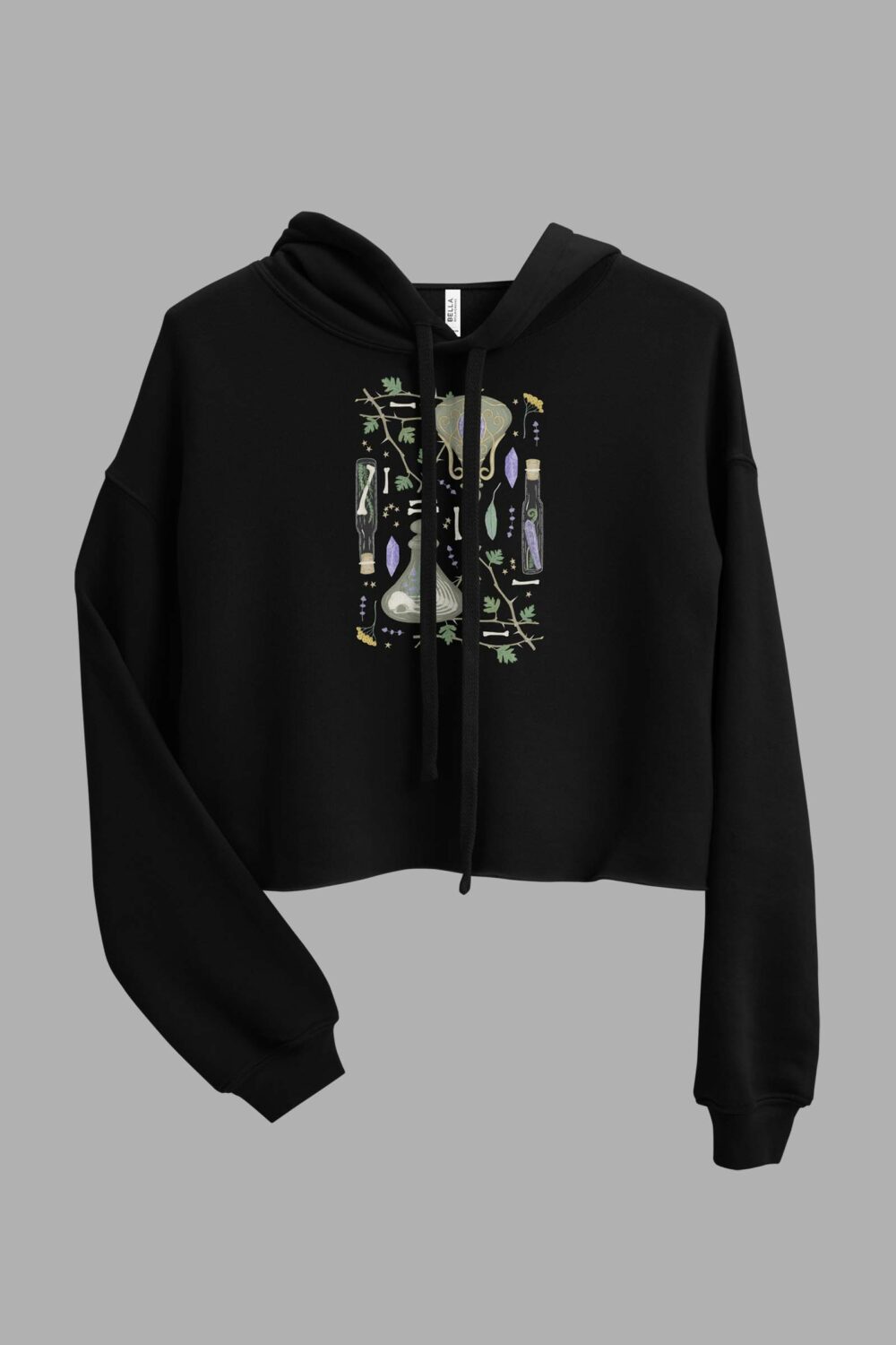 witches altar print crop hoodie