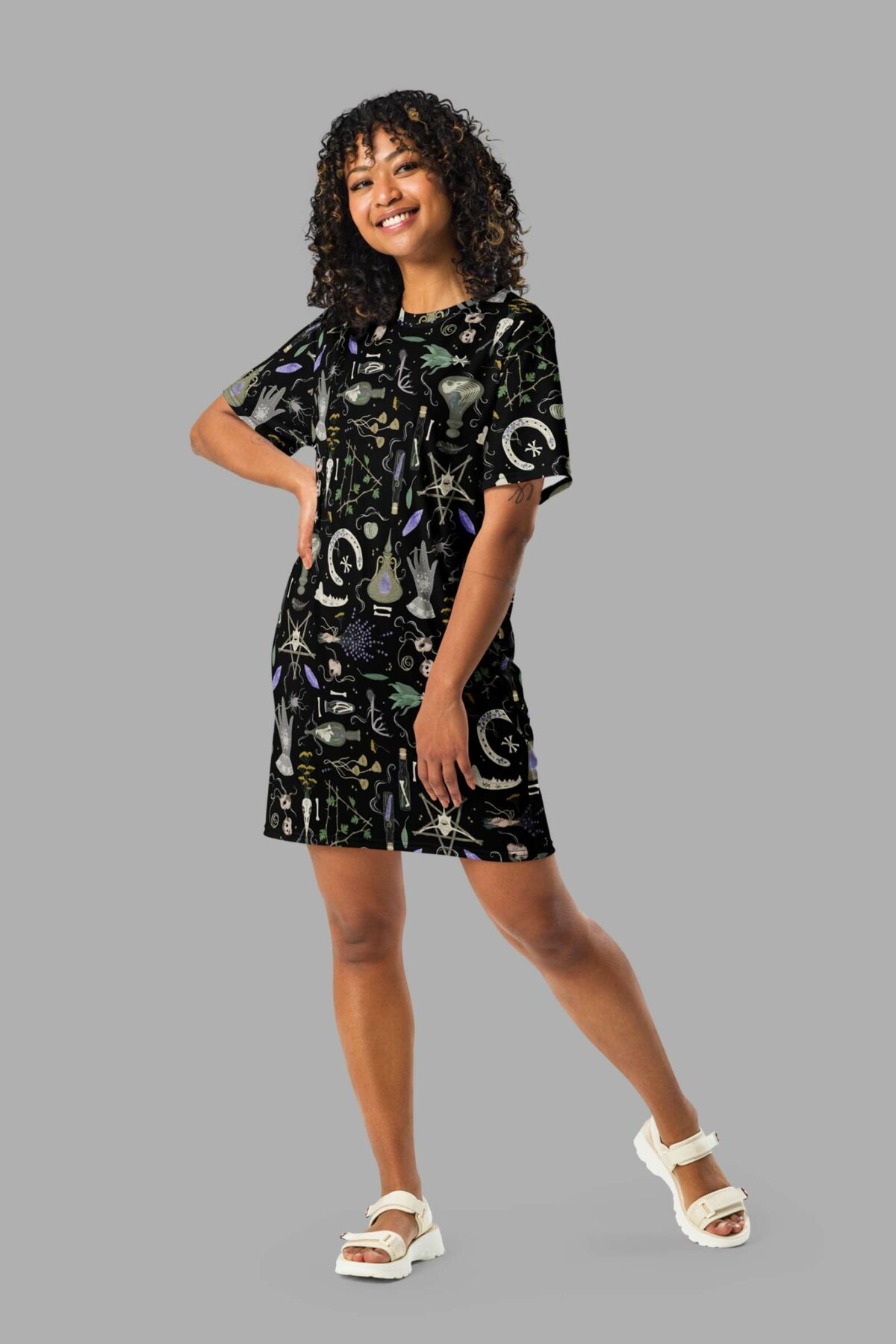 cosmic drifters witches altar print all over print t shirt dress front