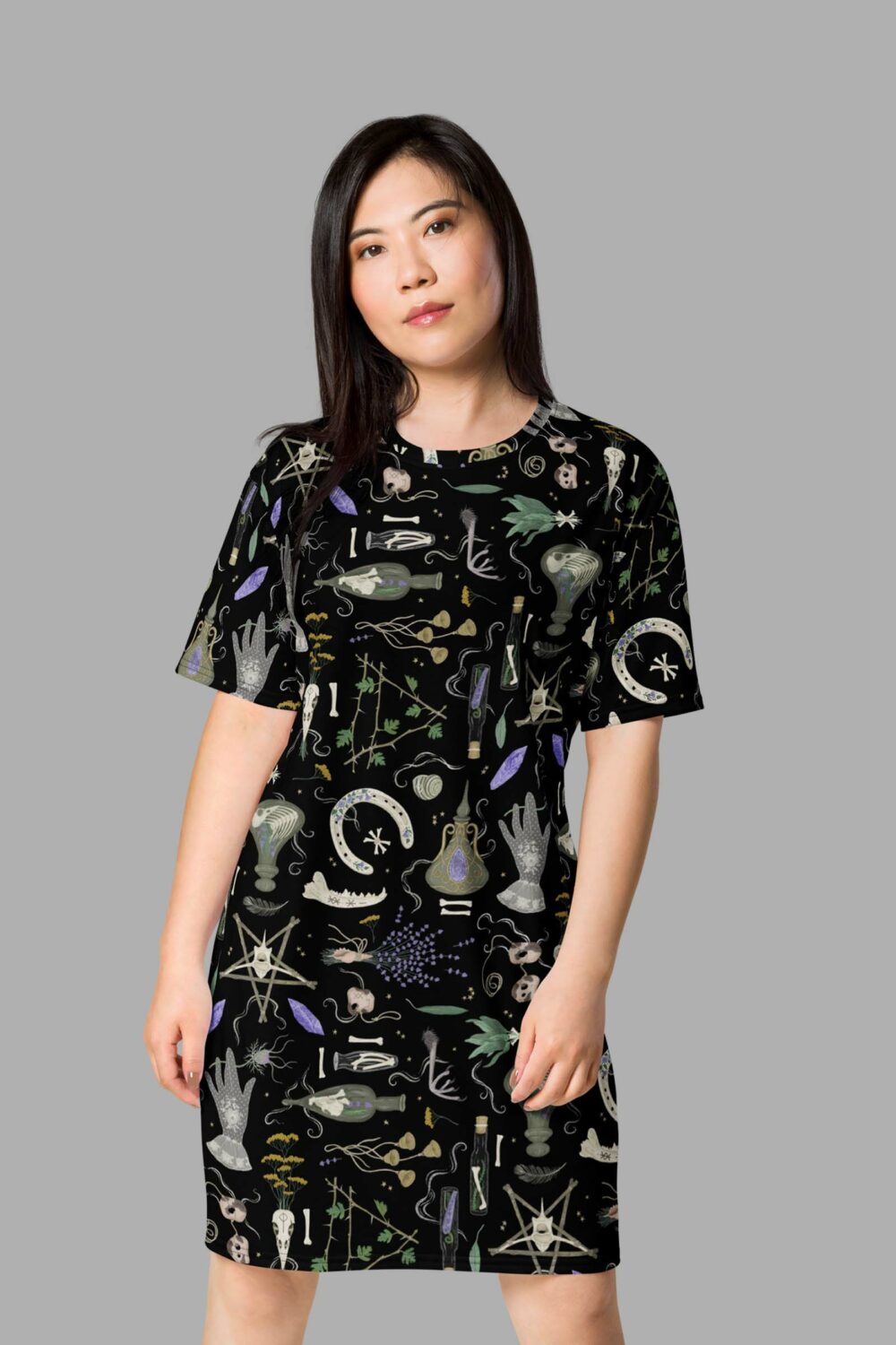 cosmic drifters witches altar print all over print t shirt dress front2