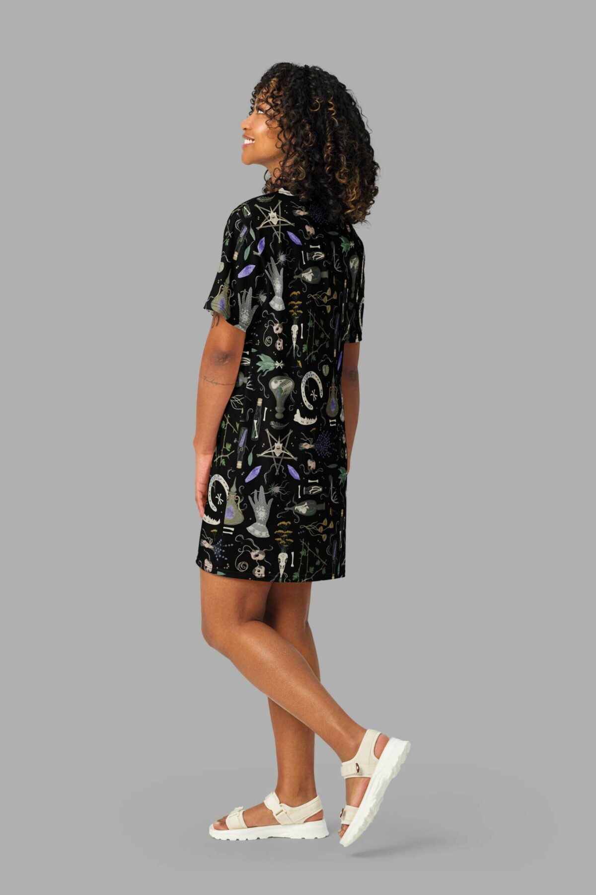 cosmic drifters witches altar print all over print t shirt dress side