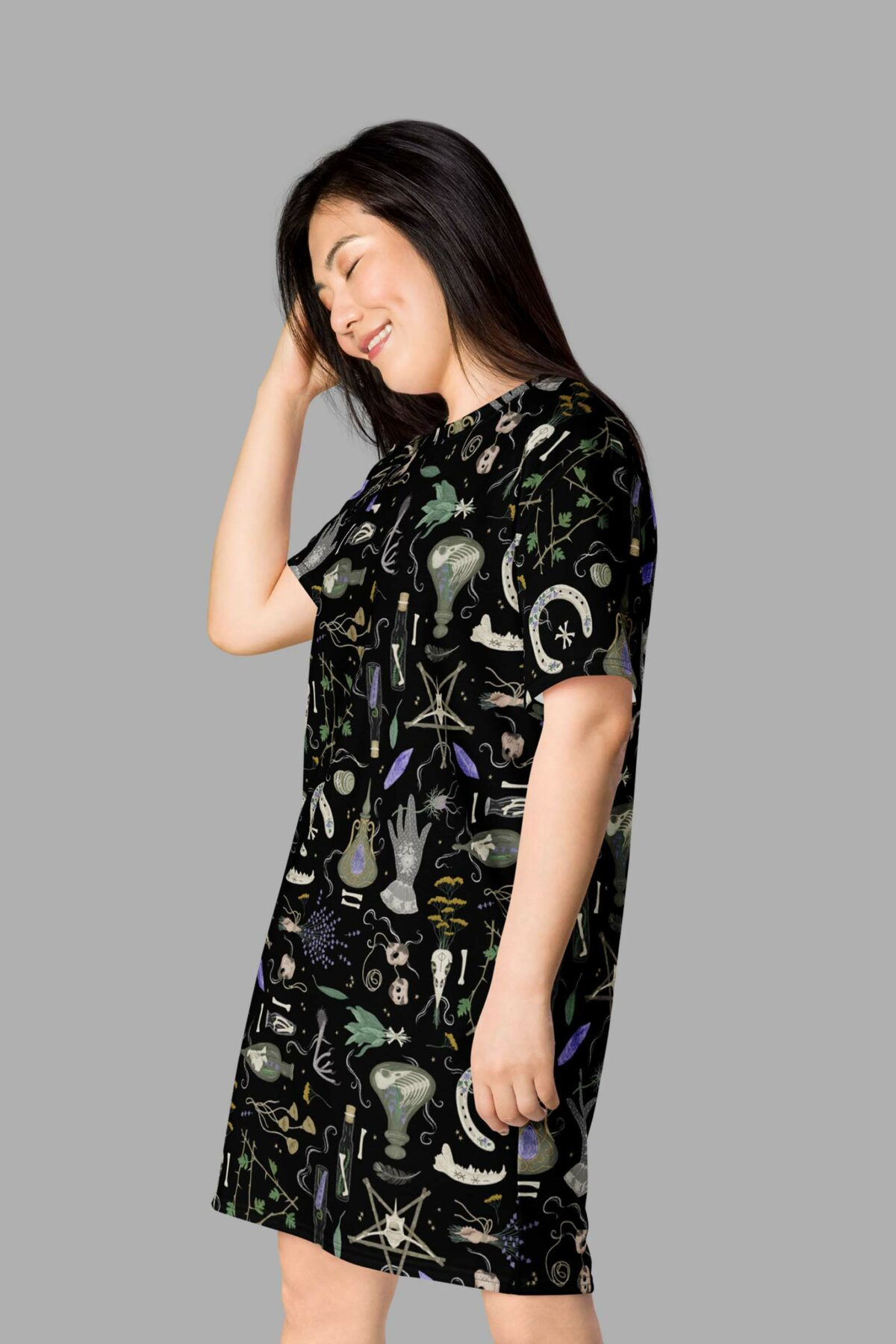 cosmic drifters witches altar print all over print t shirt dress side2