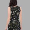 cosmic drifters witches altar print bodycon dress back