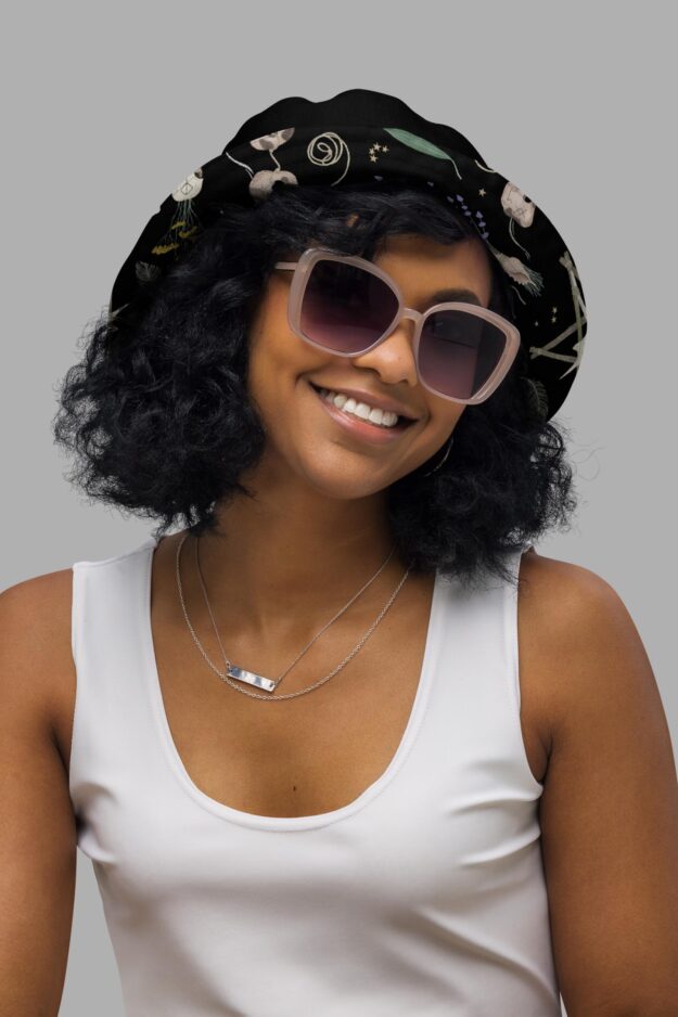 witches altar print reversible bucket hat