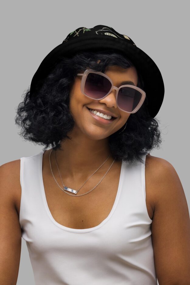 witches altar print reversible bucket hat