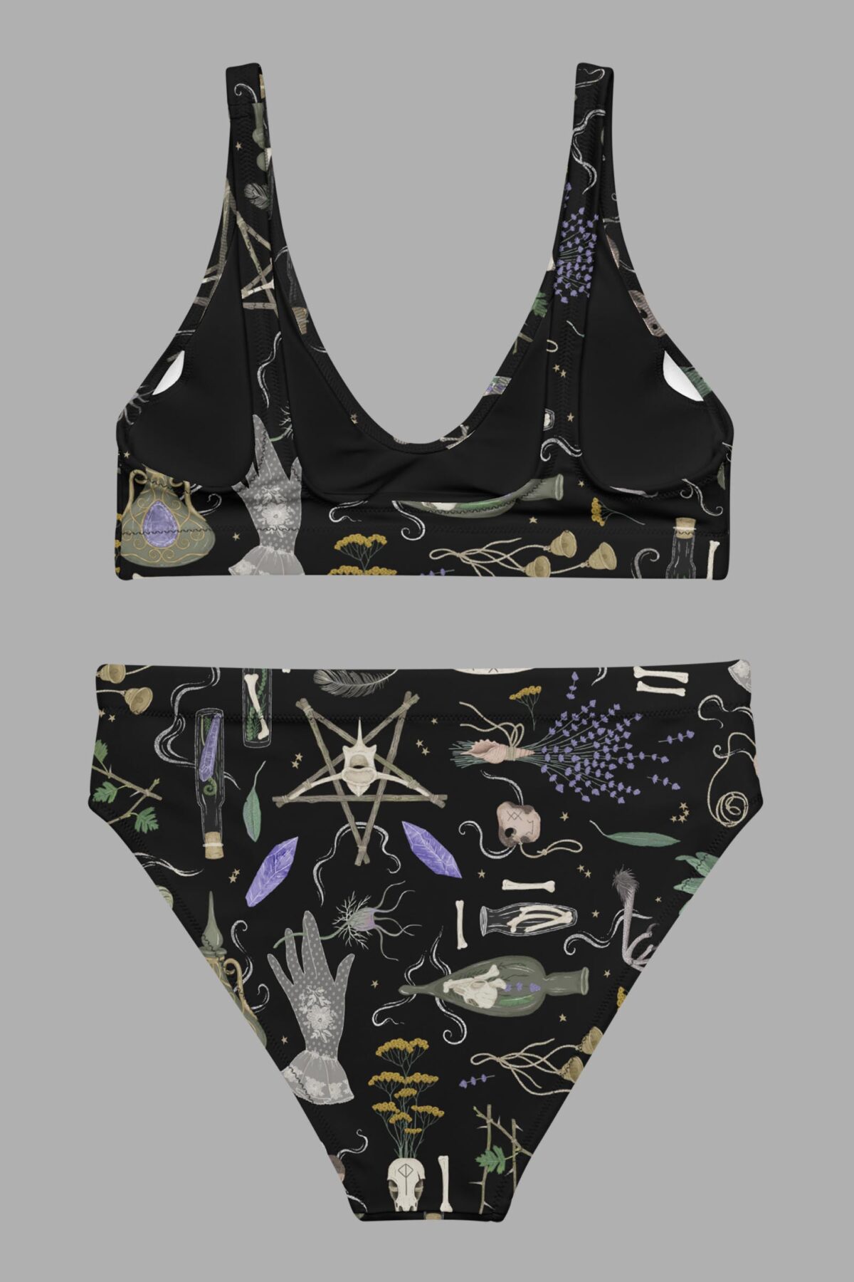 cosmic drifters witches altar print high waist bikini back2