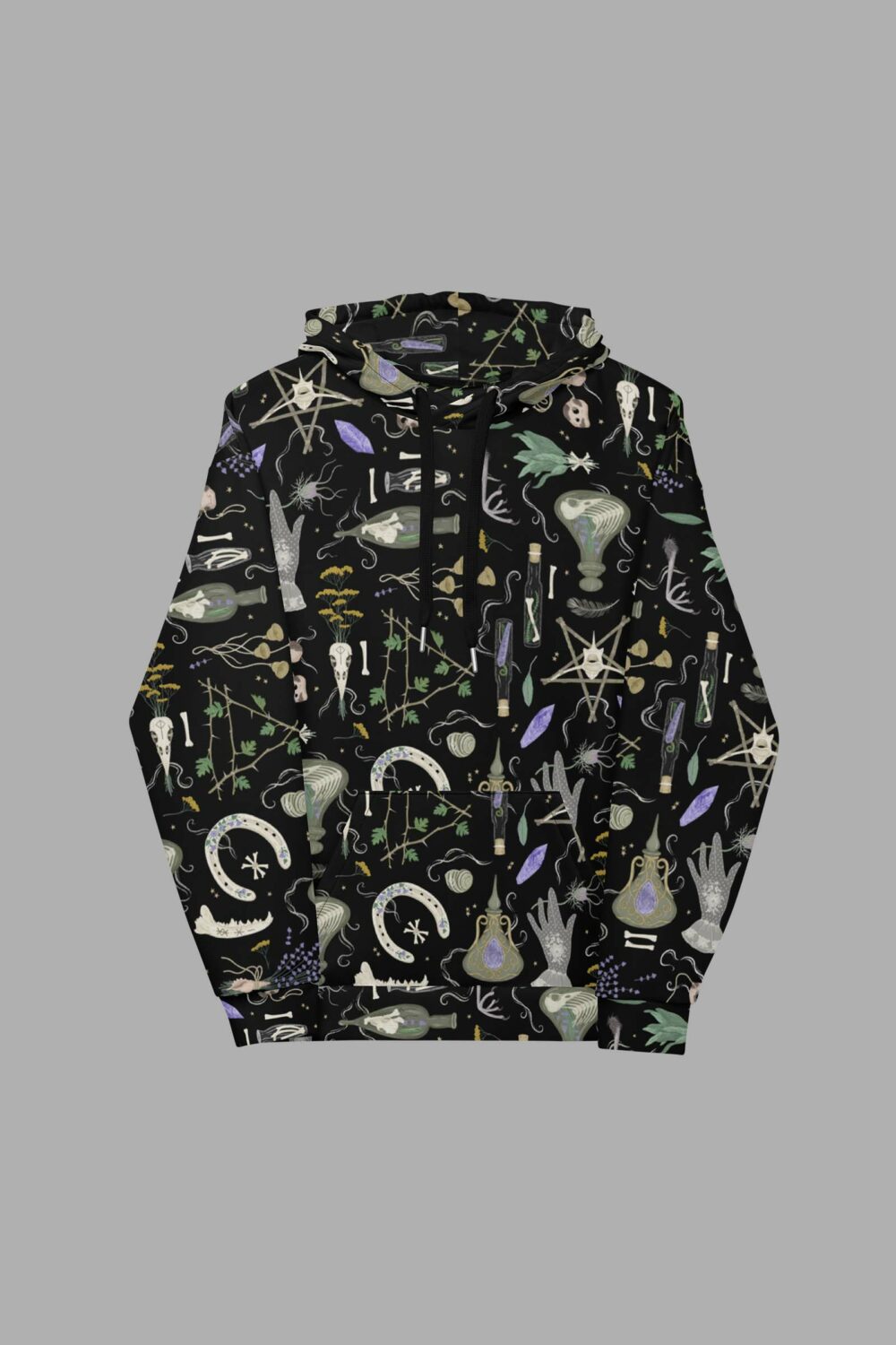 cosmic drifters witches altar print recycled unisex hoodie front2