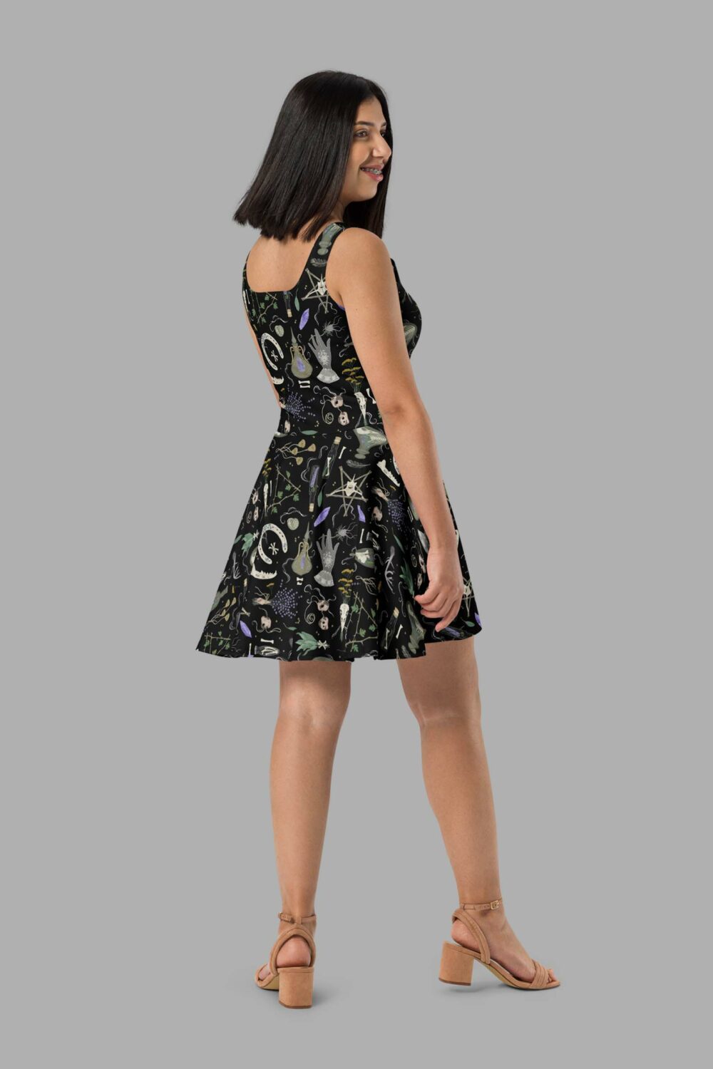 cosmic drifters witches altar print skater dress back2