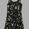 cosmic drifters witches altar print skater dress front