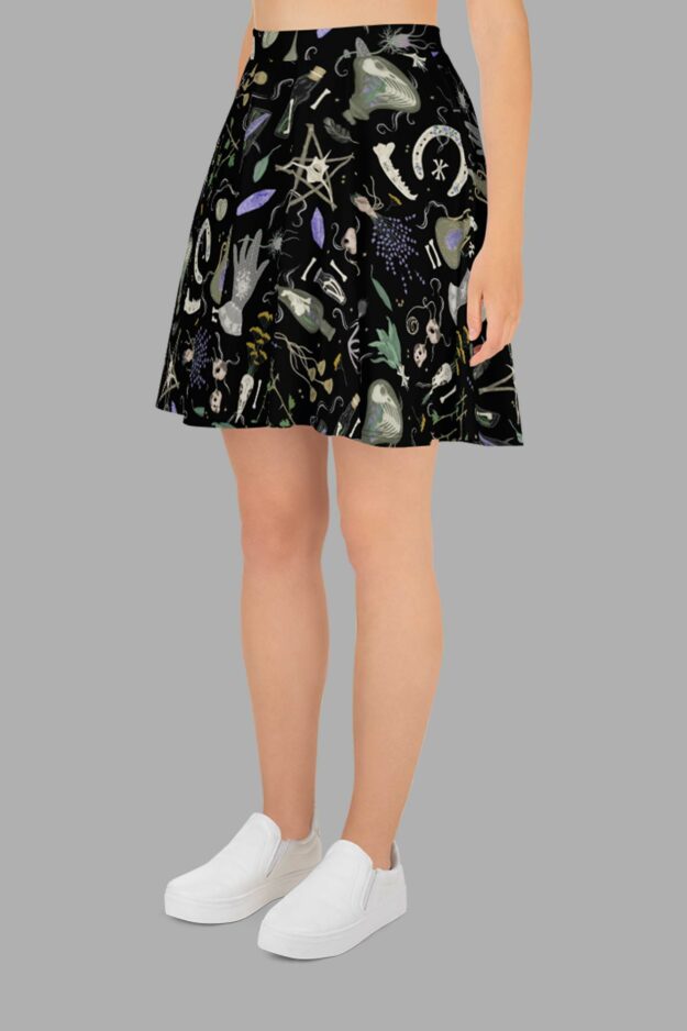 cosmic drifters witches altar print skater skirt side 2