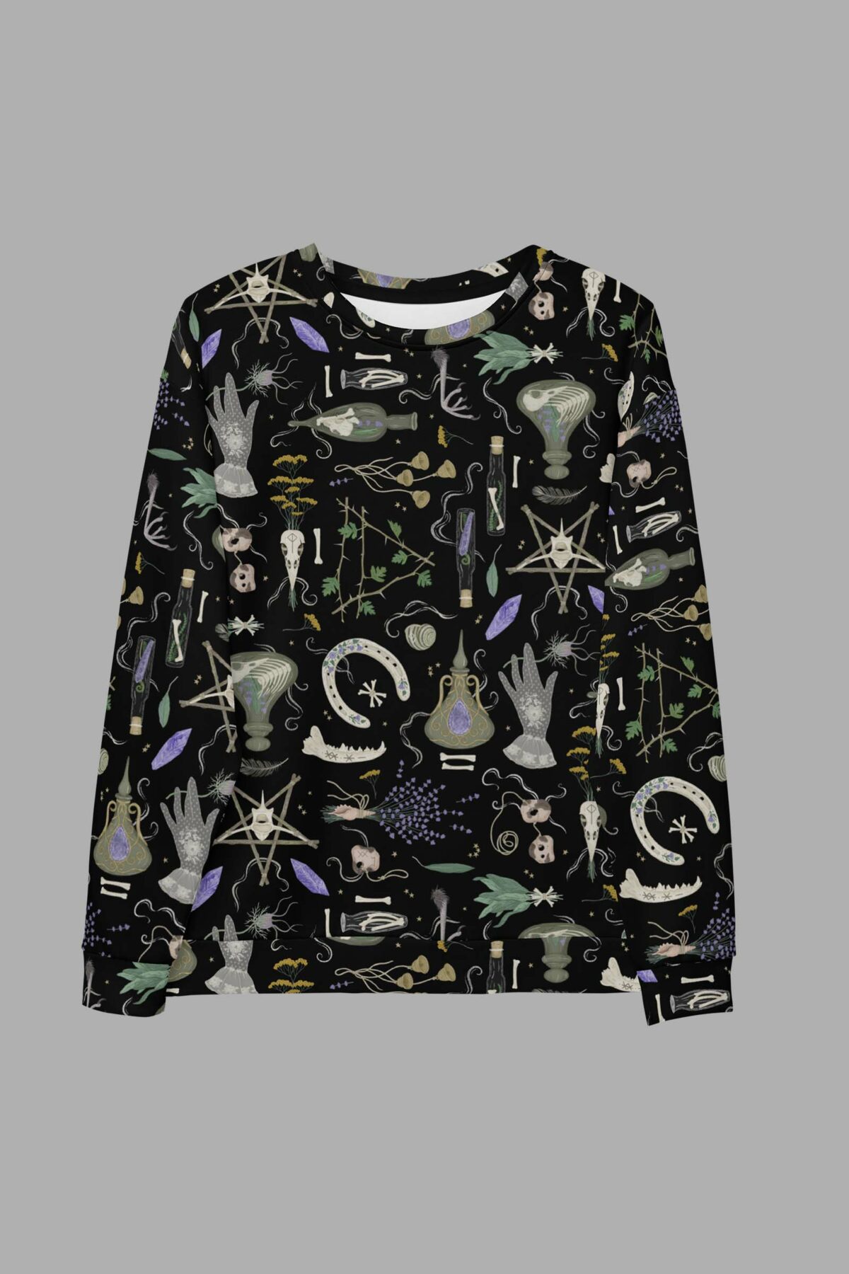 cosmic drifters witches altar print sweater frotn2