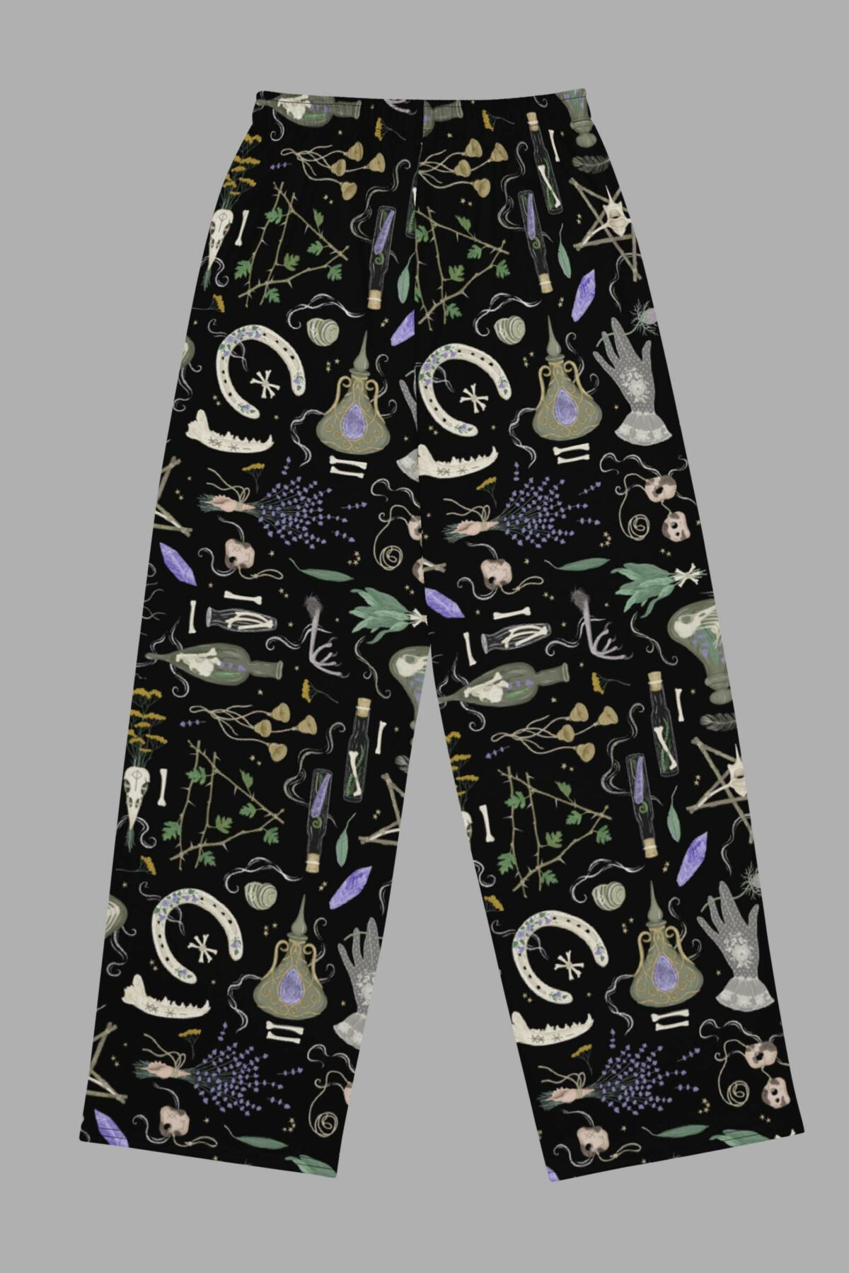 cosmic drifters witches altar print unisex wide leg pants back 2