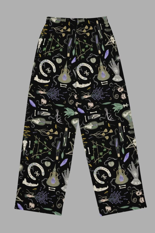 cosmic drifters witches altar print unisex wide leg pants back 2