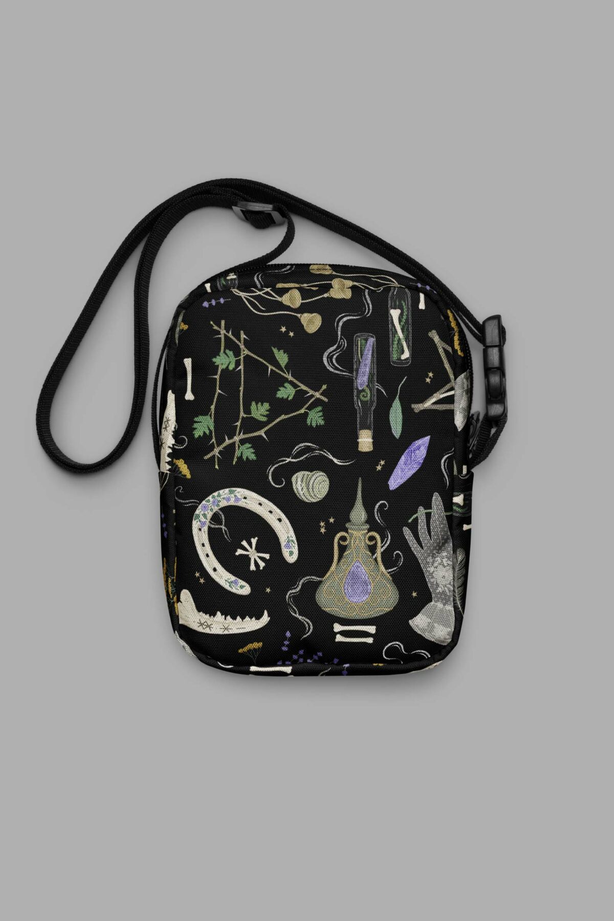 cosmic drifters witches altar print utility crossbody bag 3