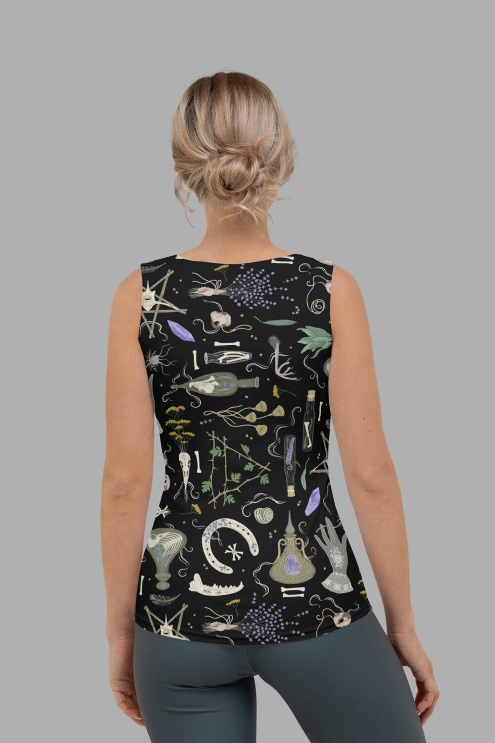 cosmic drifters witches altar print womens tank top back