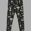 cosmic drifters witches altar print yoga leggings flat front