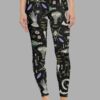 cosmic drifters witches altar print yoga leggings front