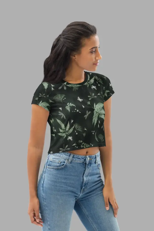 faerie fronds crop tee1