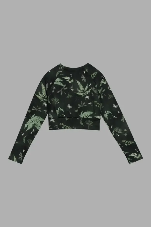 faerie fronds long sleeve crop top2