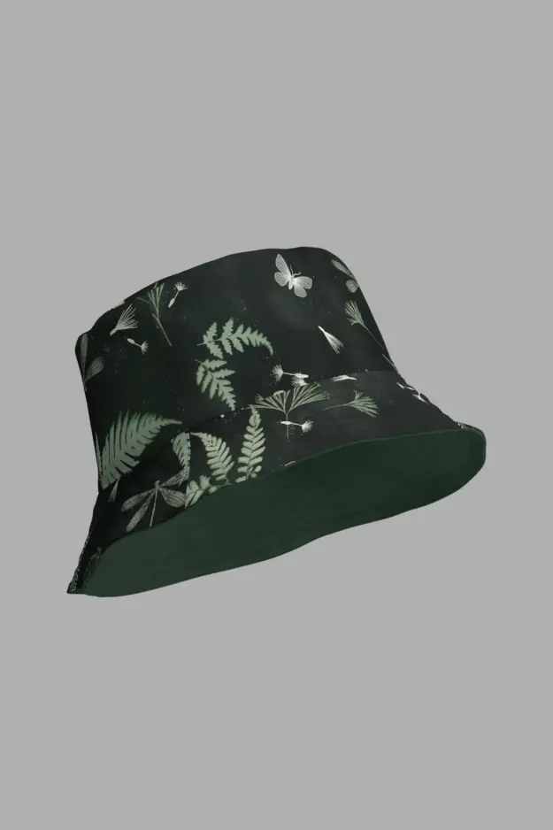 faerie fronds print reversible bucket hat 3