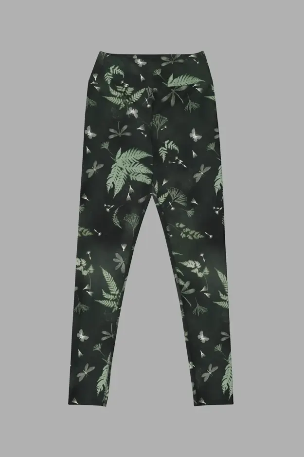 faerie fronds yoga leggings1
