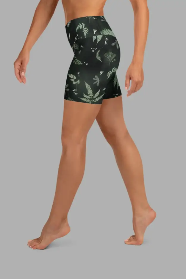 faerie fronds yoga shorts4