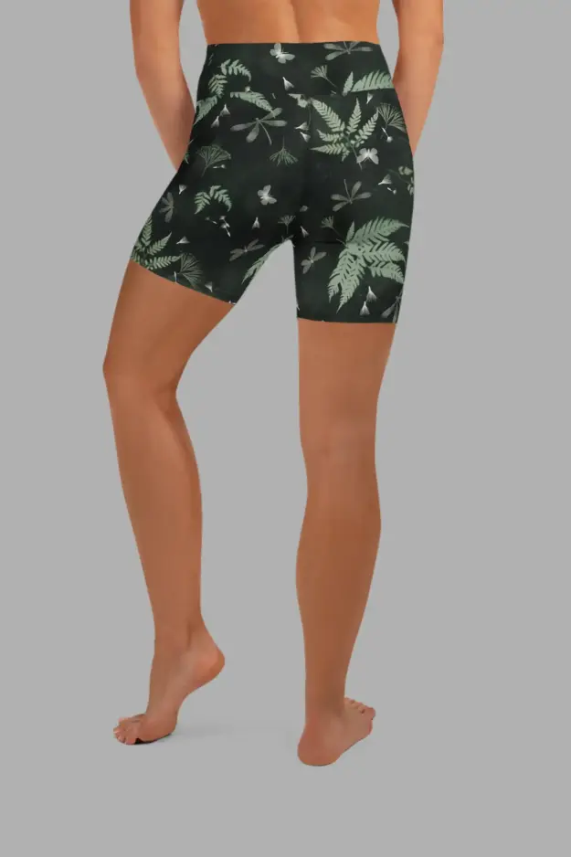faerie fronds yoga shorts5