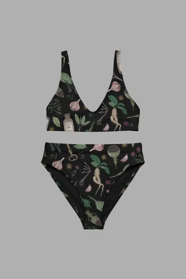 forest witch high waisted bikini4
