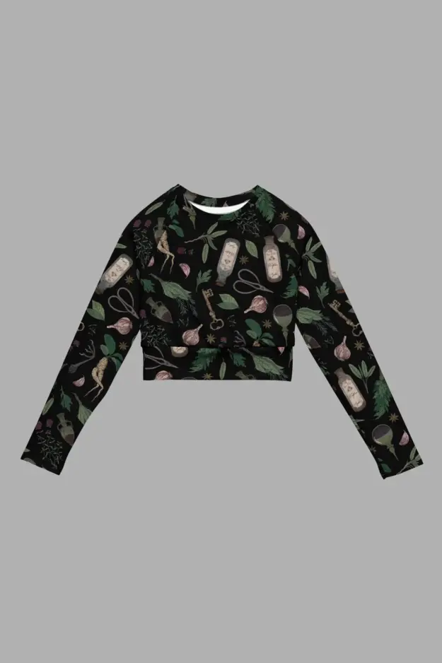 forest witch long sleeve crop top1