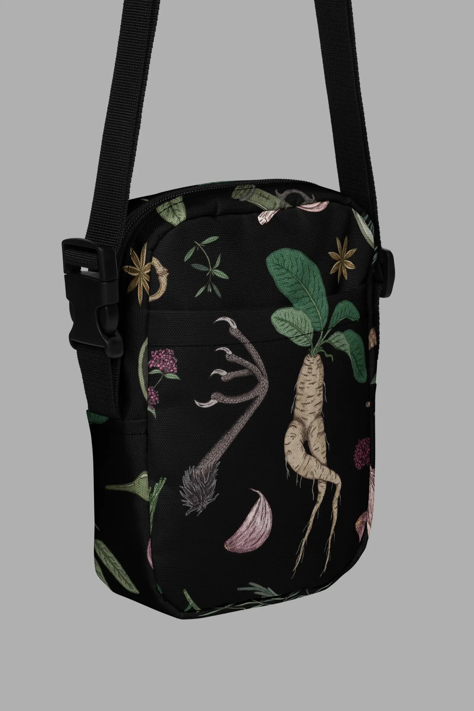 forest witch print utility crossbody bag front2
