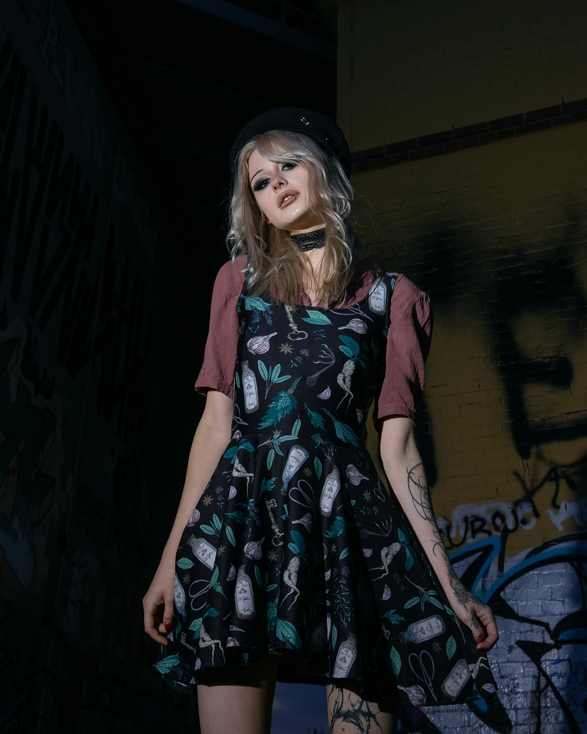 forest witch skater dress