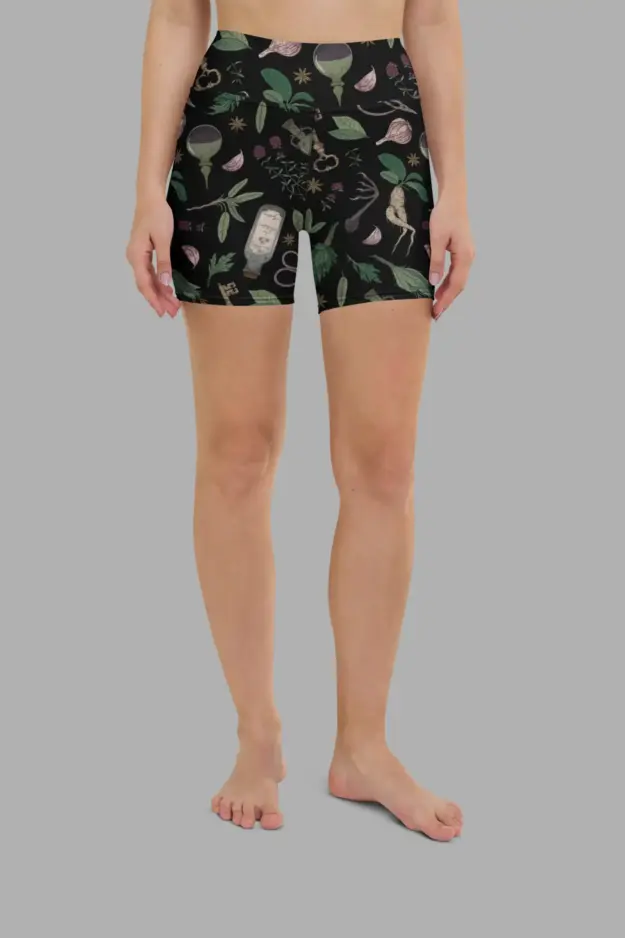 forest witch yoga shorts3